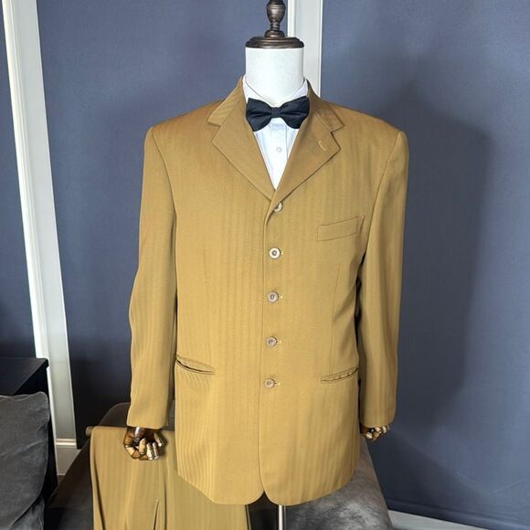 Men's Vicci Uomo 2-Piece Formal Suit Notched Lapel Jacket 42R Pants 33R - Picture 2 of 16